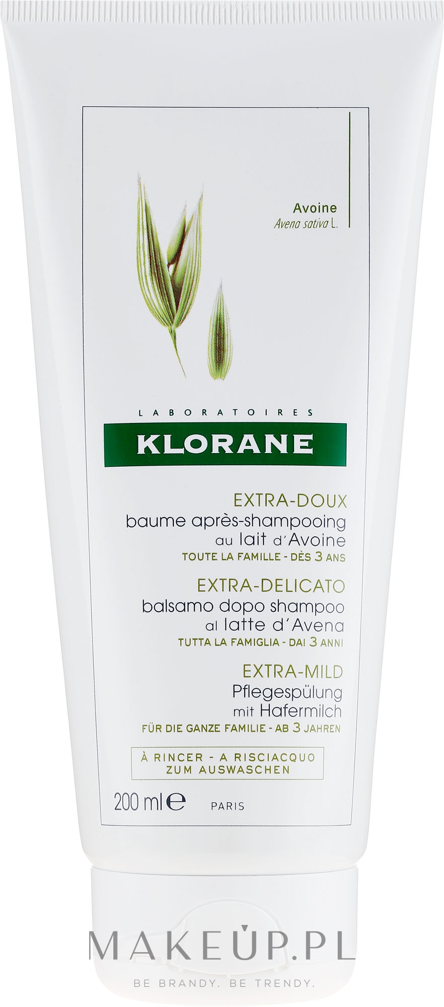 Odżywka na bazie mleczka z owsa - Klorane Conditioner with Oat Milk — Zdjęcie 200 ml