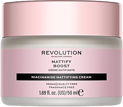 Matujący krem do twarzy - Revolution Skincare Mattify Boost Niacinamide Mattifying Cream — Zdjęcie N1