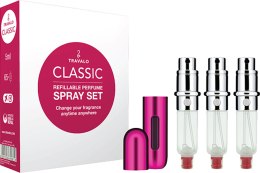 Kup Zestaw napełnialnych flakonów na perfumy - Travalo Classic HD Pink Set (atomiser/3x5ml + case)