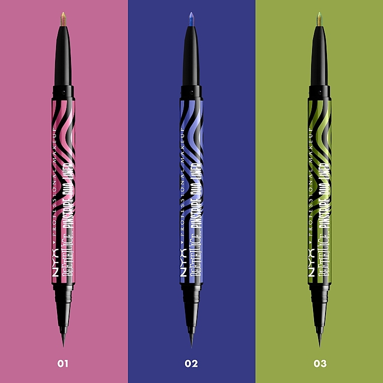 Podwójny eyeliner - NYX Professional Makeup Beetlejuice Pinstripe Duo Liner — Zdjęcie N9