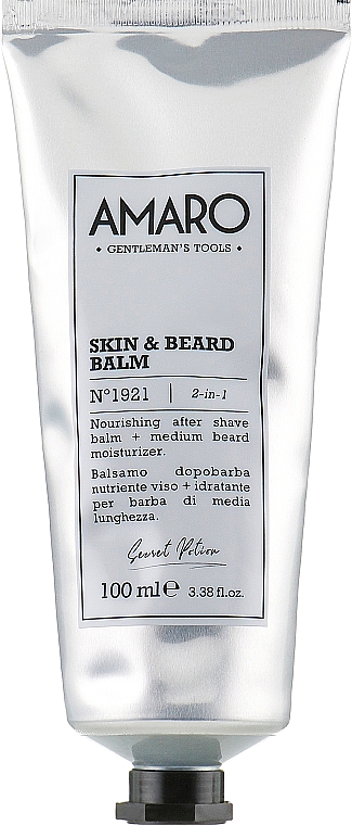 Perfumowany balsam po goleniu - FarmaVita Amaro Skin And Beard Balm — Zdjęcie N1
