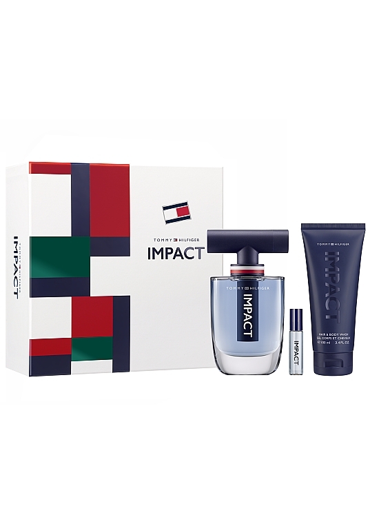 Tommy Hilfiger Impact - Zestaw (edt/100ml + sh/g/100ml + edt/4ml) — Zdjęcie N1