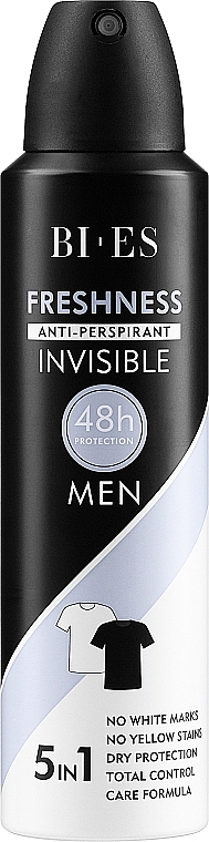 Antyperspirant w sprayu - Bi-Es Men Freshness Anti-Perspirant Invisible — Zdjęcie N1