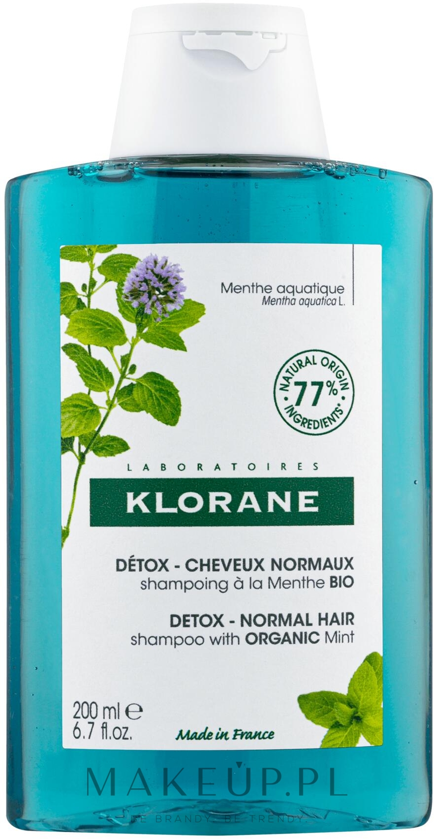 Detoksykujący szampon anti-pollution do włosów narażonych na zanieczyszczenia miejskie - Klorane Anti-Pollution Detox Shampoo With Aquatic Mint — Zdjęcie 200 ml