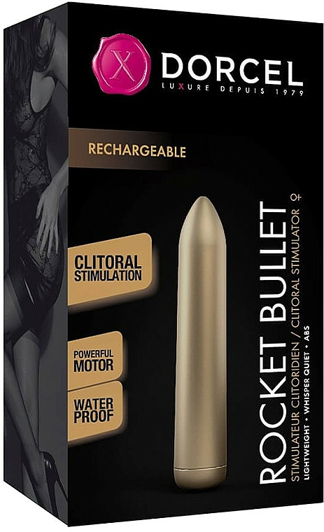 Wibrator typu bullet - Marc Dorcel Rocket Bullet Gold — Zdjęcie N1