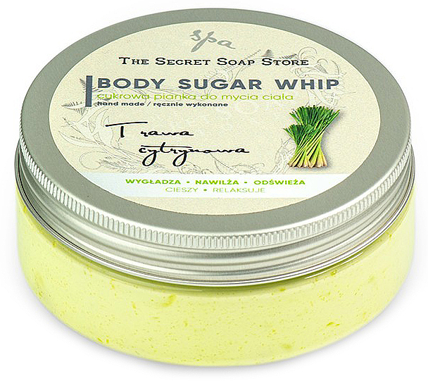 PRZECENA! Cukrowa pianka do mycia ciała, Trawa cytrynowa - The Secret Soap Store Lemongrass Body Sugar Whip * — фото N1