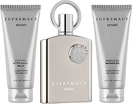 Afnan Perfumes Supremacy Silver - Zestaw (edp 100 ml + sh/gel 100 ml + af/sh/balm 100 ml) — Zdjęcie N2