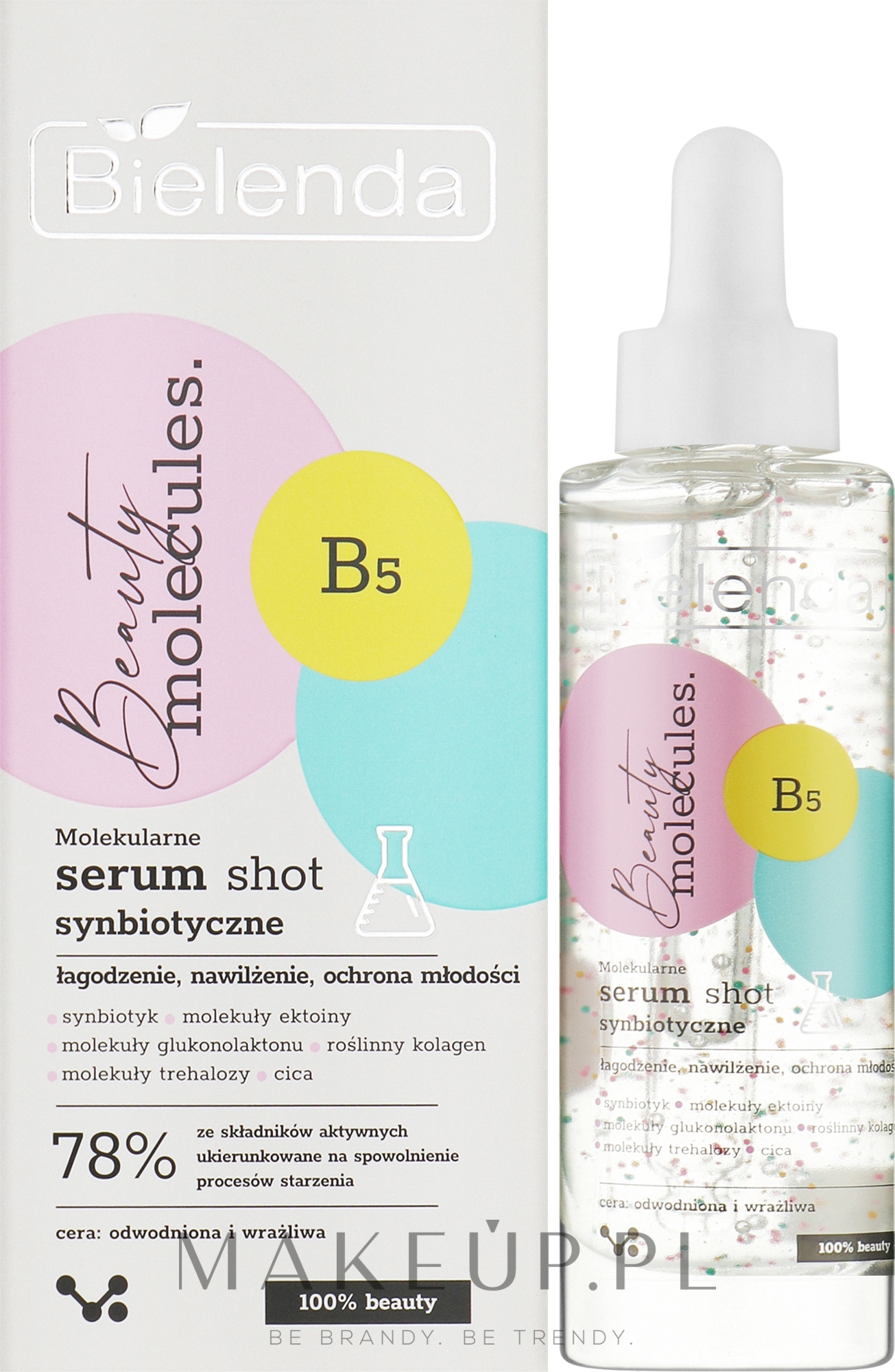 Molekularne serum synbiotyczne do skóry wrażliwej i odwodnionej - Bielenda Beauty Molecules — Zdjęcie 30 ml