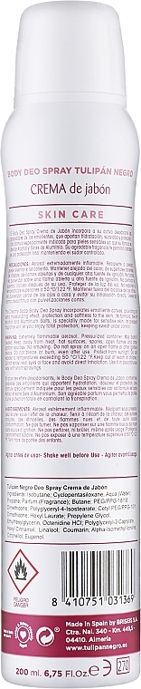 Dezodorant w sprayu Kremowe mydło - Tulipan Negro Body Deo Spray — Zdjęcie N2