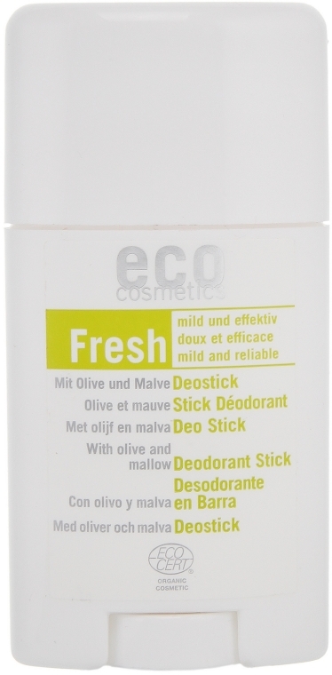 Dezodorant w sztyfcie z liśćmi oliwnymi i malwą - Eco Cosmetics Fresh Deostick — Zdjęcie N1