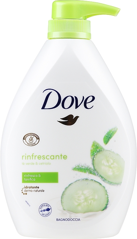 Żel pod prysznic, z dozownikiem - Dove Refreshing Cucumber & Green Tea Shower Gel  — Zdjęcie N2