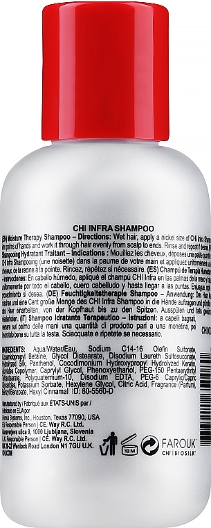 Szampon nawilżający do włosów farbowanych - CHI Infra Shampoo — Zdjęcie N6