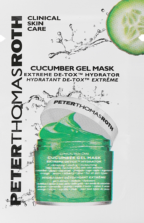 PREZENT! Żelowa maska ​​ogórkowa - Peter Thomas Roth Cucumber Gel Mask Extreme De-Tox Hydrator — Zdjęcie N1