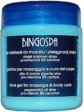 Żel niebieski do masażu Olejek miętowy, aloes, prowitamina B5 i kamfora - BingoSpa Bingo Gel Blue — Zdjęcie N1