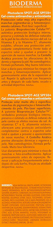 Przeciwsłoneczny żel-krem do twarzy SPF 50+ - Bioderma Photoderm Spot-Age SPF 50+ — Zdjęcie N3