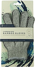 Bambusowe rękawice złuszczające z naturalnym węglem drzewnym - Hydrea London Carbonized Exfoliating Bamboo Shower Gloves — Zdjęcie N2