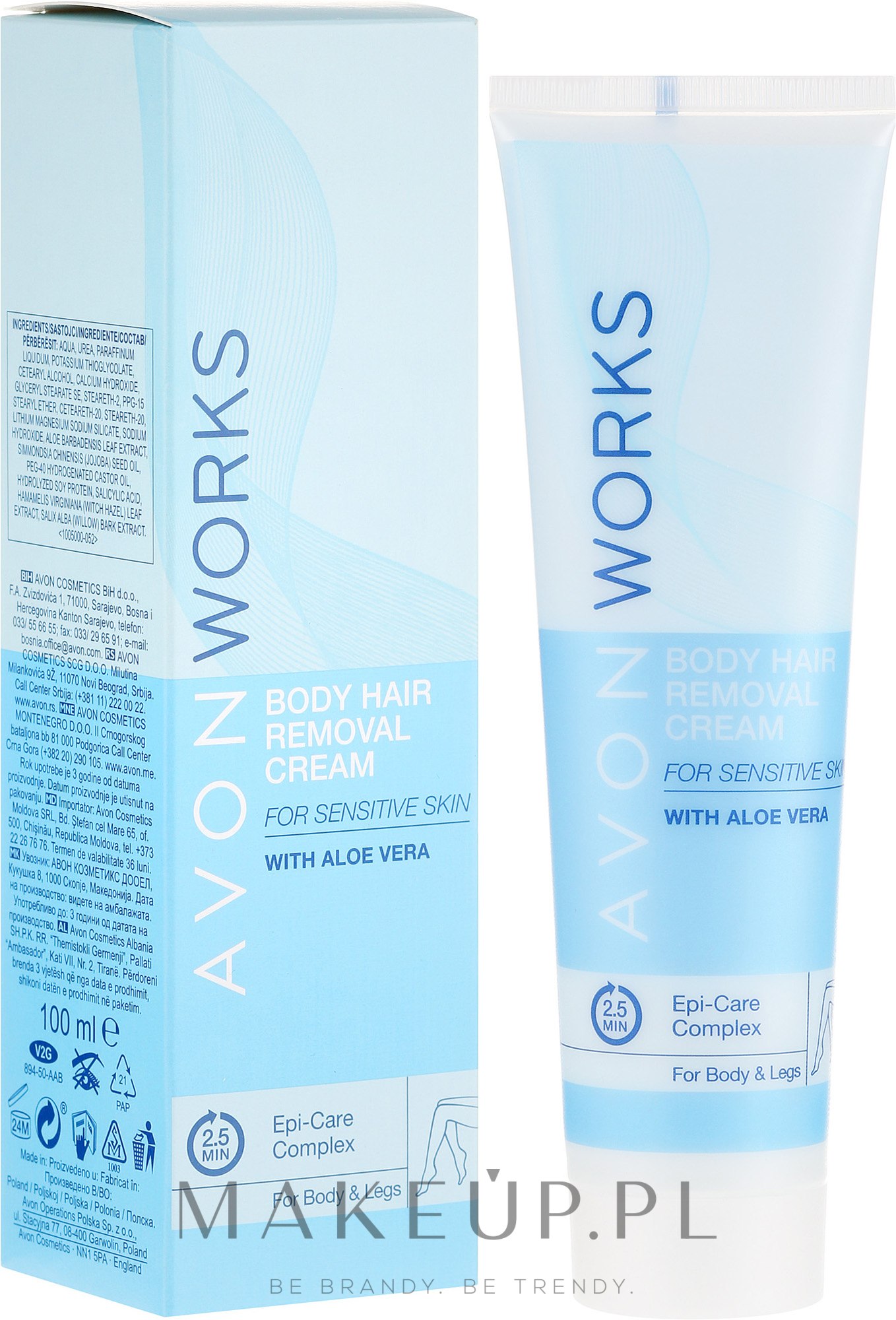 Krem do depilacji ciała - Avon Works Body Hair Removal Cream — Zdjęcie 100 ml