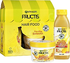 Kup Zestaw - Garnier Fructis Banana Hair Food Set (h/shampoo/350ml + h/mask/390ml)