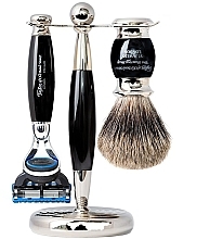 PRZECENA! Zestaw do golenia - Taylor of Old Bond Street Pure Fusion Edwardian Shaving Set (razor + shaving brush + stand) * — Zdjęcie N1