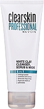 Oczyszczająca glinka biała 5 w 1 - Avon Clearskin Professional White Clay Cleanser, Scrub and Mask — Zdjęcie N1