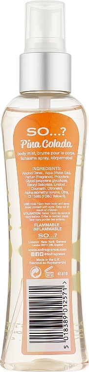 Spray do ciała - So…? Pina Colada Body Mist — Zdjęcie N1