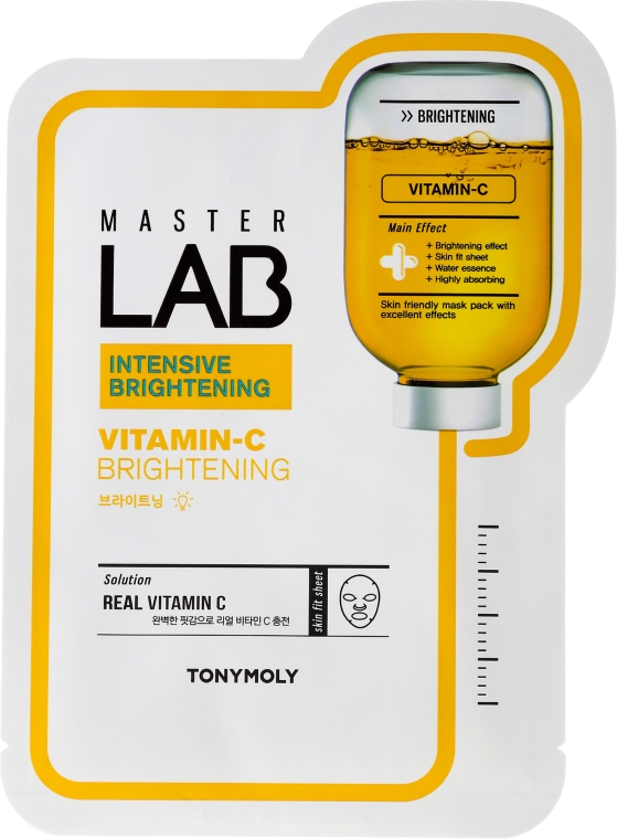 Maska na tkaninie do twarzy z witaminą C - Tony Moly Master Lab Vitamin C Mask — Zdjęcie N1