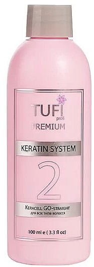 Keratyna do wszystkich rodzajów włosów bez formaldehydu - Tufi Profi Premium Keracell GO-Straight — Zdjęcie N1