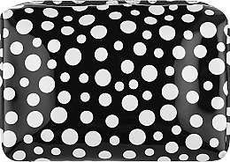 Kup Kosmetyczka 25x10x15 cm, czarna błyszcząca w białe kropki - Titania Cosmetic Bag