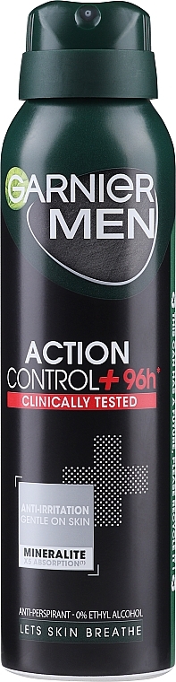 Antyperspirant w sprayu dla mężczyzn - Garnier Mineral Men Action Control+ Clinically Tested 96H Antiperspirant