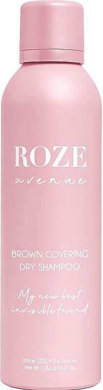 Suchy szampon do włosów - Roze Avenue Brown Covering Dry Shampoo — Zdjęcie N1