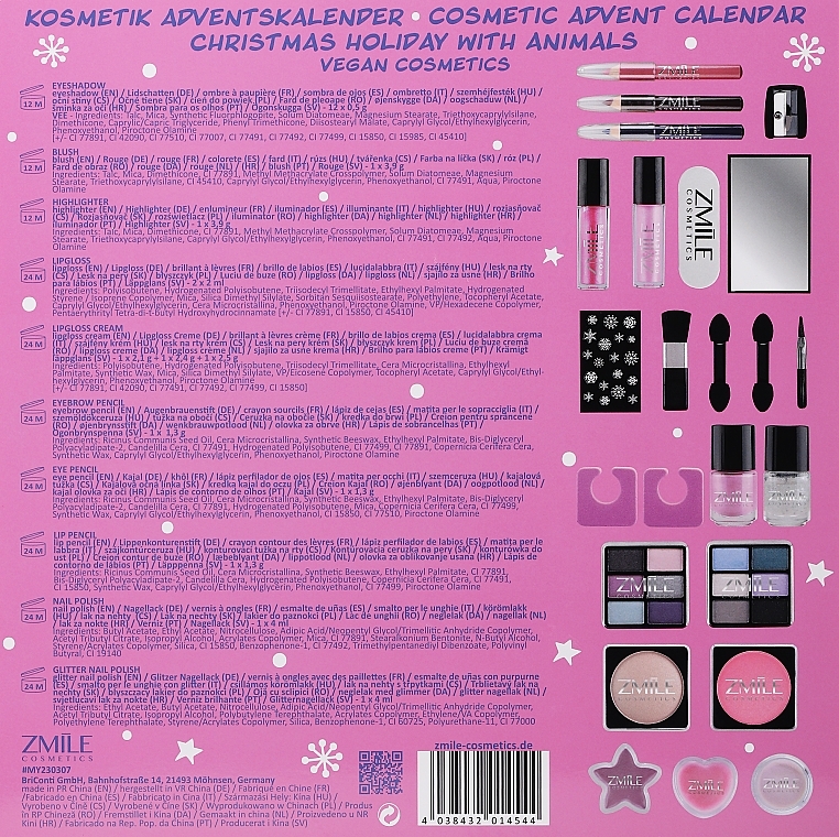 Kalendarz adwentowy, 24 produkty - Zmile Cosmetics Christmas Holiday Puzzle Advent Calendar — Zdjęcie N3
