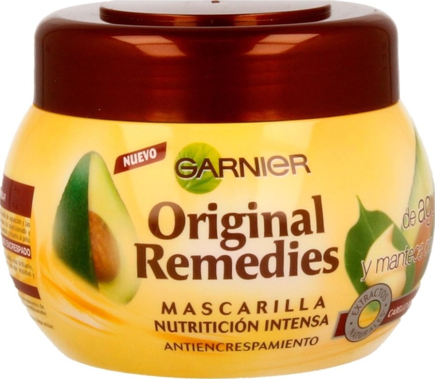 Intensywna maska do włosów kręconych z awokado - Garnier Original Remedies Intense Nutrition Anti-frizz Mask — Zdjęcie N2