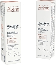 Krem pod oczy o potrójnym działaniu korygującym - Avene Hyaluron Activ B3 Triple Correction Eye Cream — Zdjęcie N2