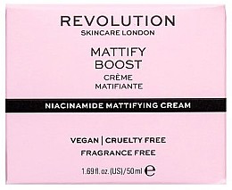 Matujący krem do twarzy - Revolution Skincare Mattify Boost Niacinamide Mattifying Cream — Zdjęcie N2