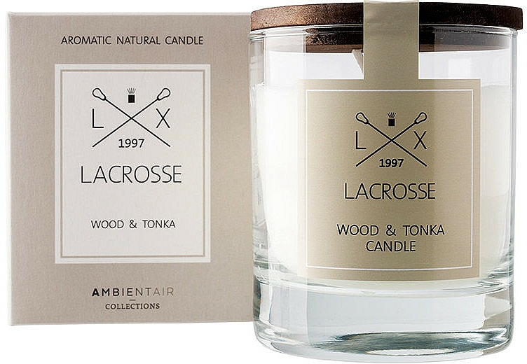 Świeca zapachowa - Ambientair Lacrosse Wood & Tonka Candle — Zdjęcie N1