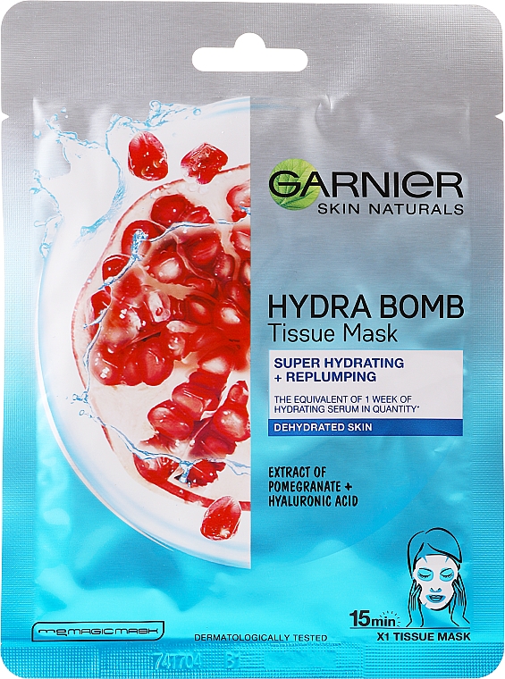Nawilżająca maska w płachcie do twarzy - Garnier Skin Naturals Hydra Bomb Tissue Mask — Zdjęcie N1
