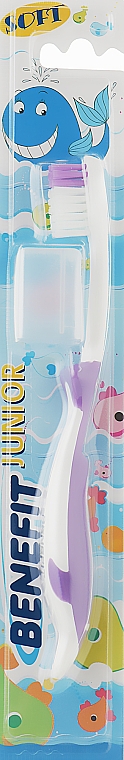 Szczoteczka do zębów dla dzieci, fioletowa - Mil Mil Benefit Junior Soft — Zdjęcie N1