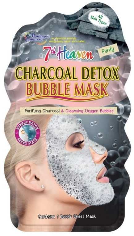 Detoksykująca bąbelkowa maseczka węglowa - 7th Heaven Charcoal Detox Bubble Mask — Zdjęcie N1