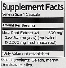 Suplement diety Maca Extract 500 mg, 60 szt. - Swanson Maca Extract — Zdjęcie N3