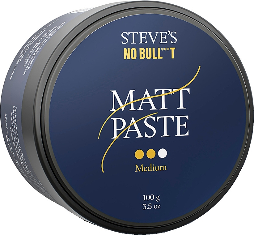 Matowa pasta do włosów, średnie utrwalenie - Steve?s No Bull***t Matt Paste Medium — Zdjęcie N1