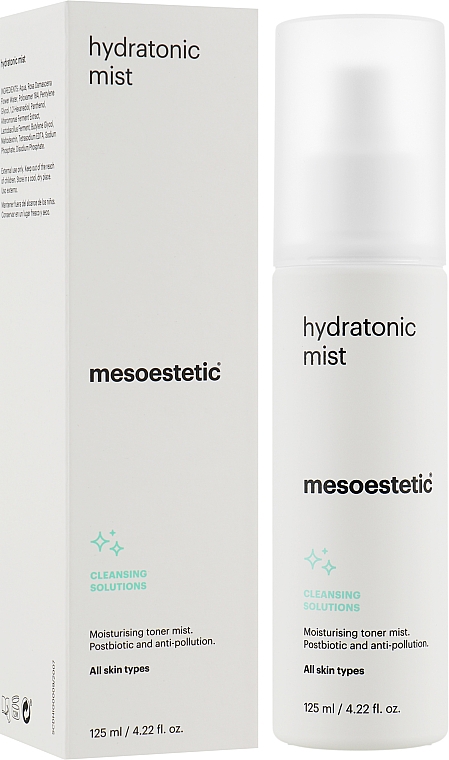 Nawilżający spray do twarzy - Mesoestetic Cleansing Solutions Hydratonic Mist — Zdjęcie N2