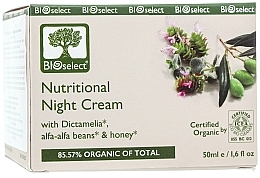 Kup PRZECENA! Krem przeciwzmarszczkowy z dictamellą, olejem z awokado i miodem - BIOselect Nutritional Night Cream *