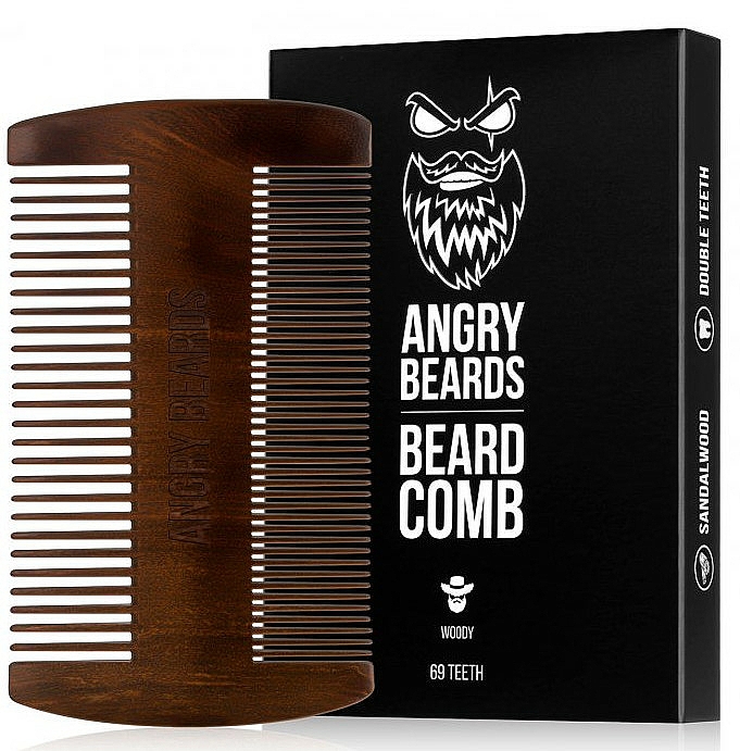 Drewniany grzebień do brody - Angry Beards Beard Comb