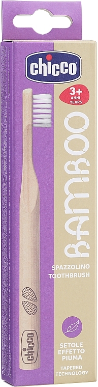 Bambusowa szczoteczka do zębów, fioletowa - Chicco — Zdjęcie N2