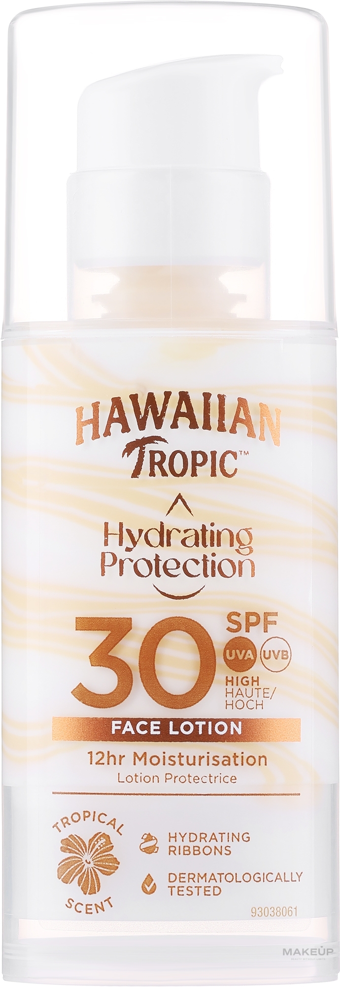 Nawilżający krem przeciwsłoneczny do twarzy SPF 30 - Hawaiian Tropic Silk Hydration Air Soft Face Protective Sun Lotion SPF 30 — Zdjęcie 50 ml