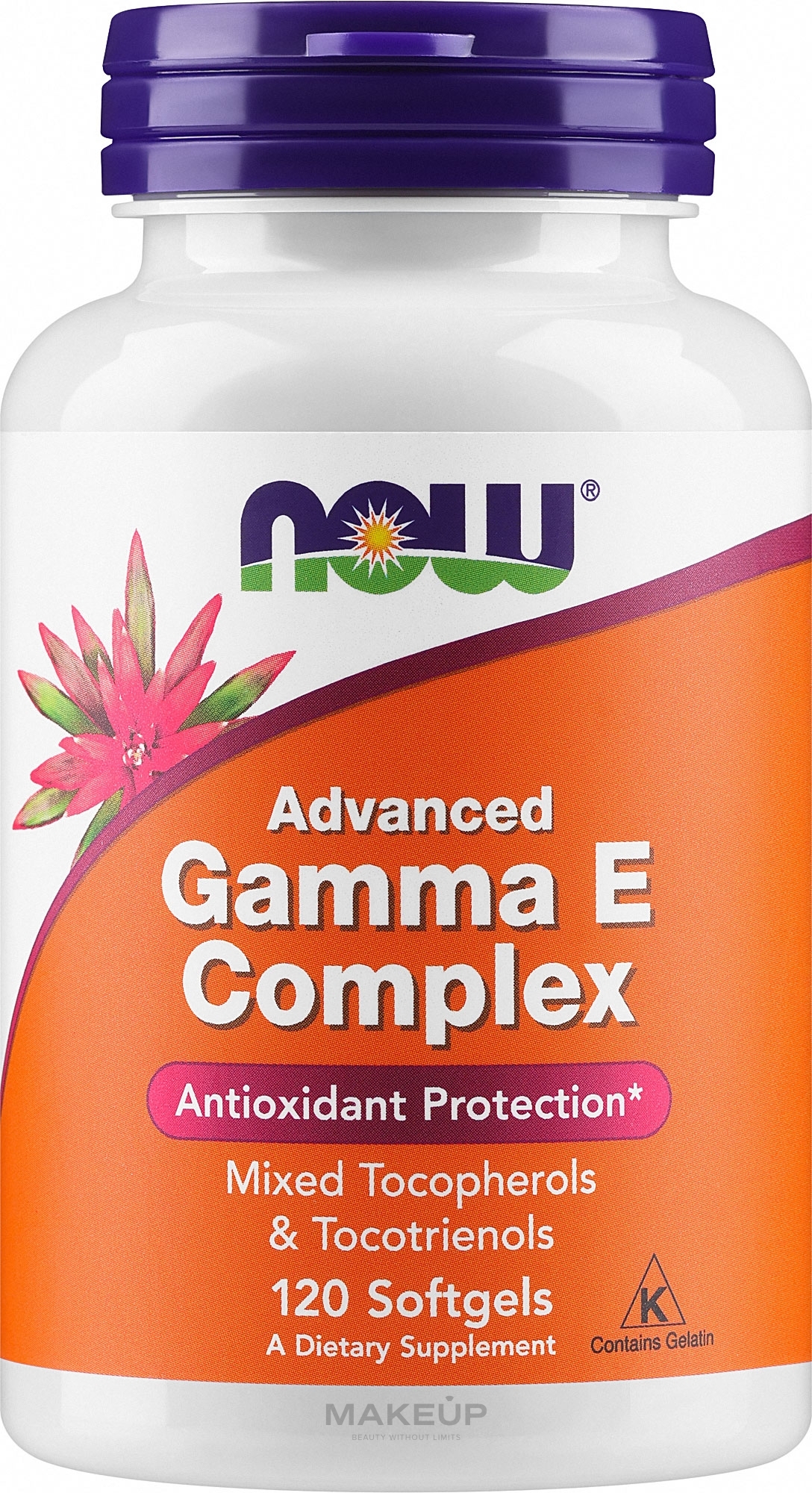 Suplement diety Witamina E - Now Foods Gamma E Complex Advanced — Zdjęcie 120 szt.