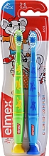 Szczoteczki do zębów dla dzieci (3-6 lat), jasnozielona i niebieska - Elmex Toothbrush — Zdjęcie N1