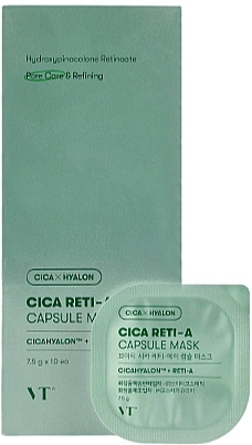 PRZECENA! Retinolowa maska do twarzy w kapsułkach - VT Cosmetics Cica Reti-A Capsule Mask * — Zdjęcie N1