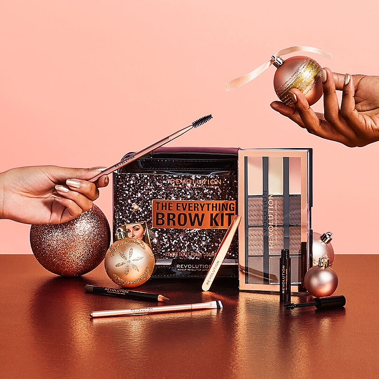 Zestaw, 8 produktów - Makeup Revolution "The Everything" Brow Kit Gift Set — Zdjęcie N3