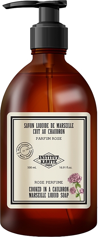 Perfumowane mydło w płynie Róża - Institut Karite Rose So Vintage Marseille Liquid Soap — Zdjęcie N1